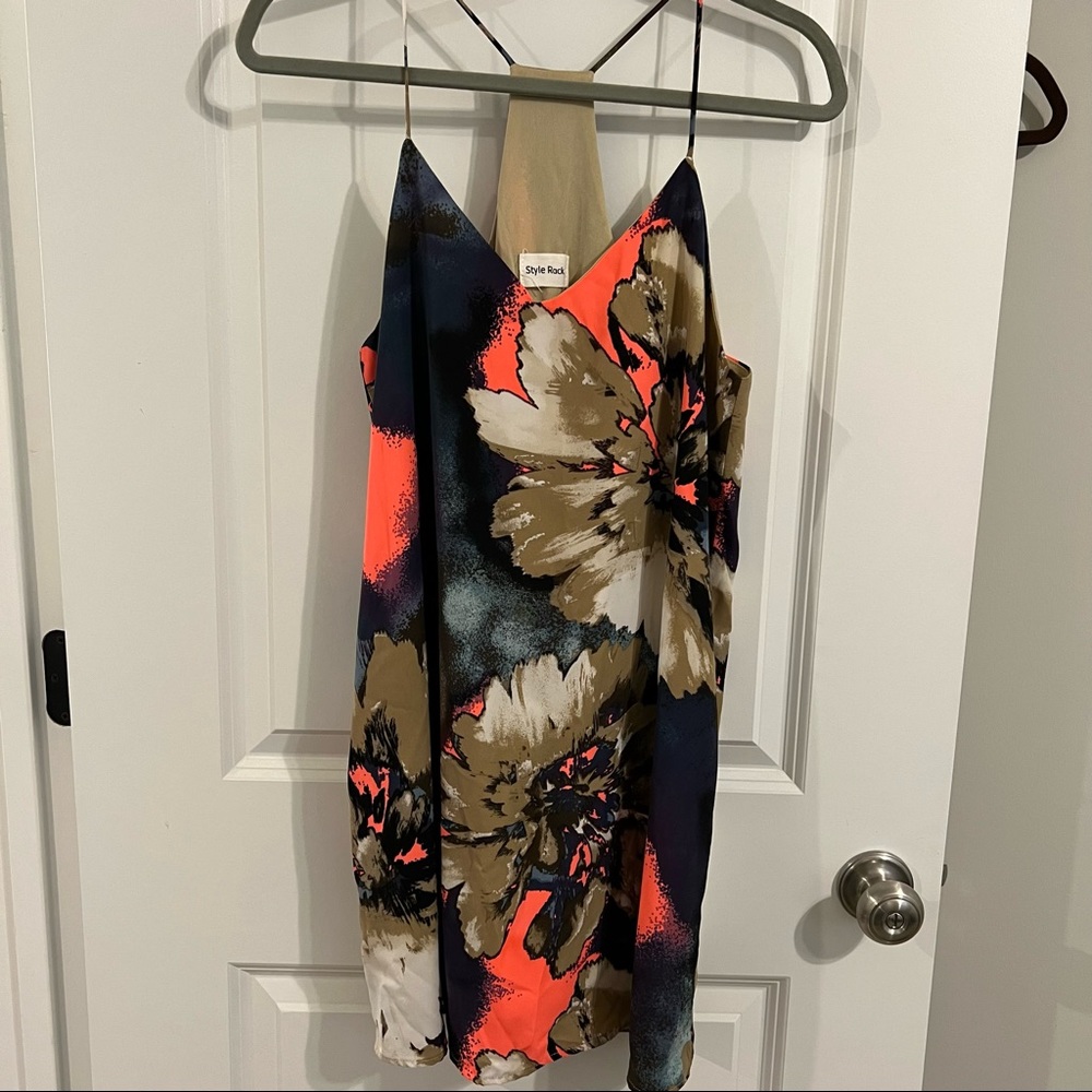 Bright floral fun strappy dress